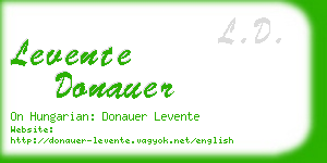 levente donauer business card